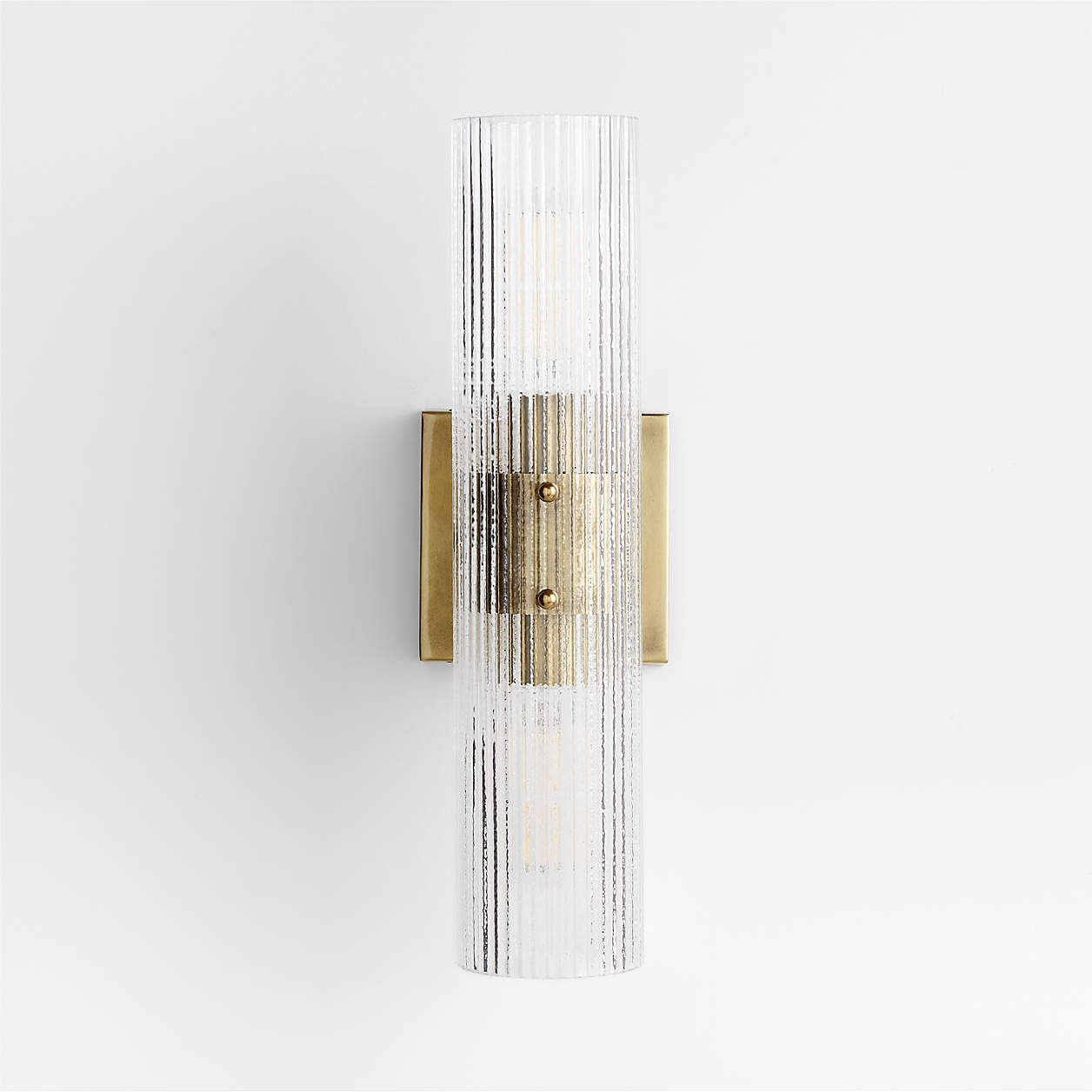 Joanna Modern 2/3 Light Ribbed Fluted Glass Wall Light