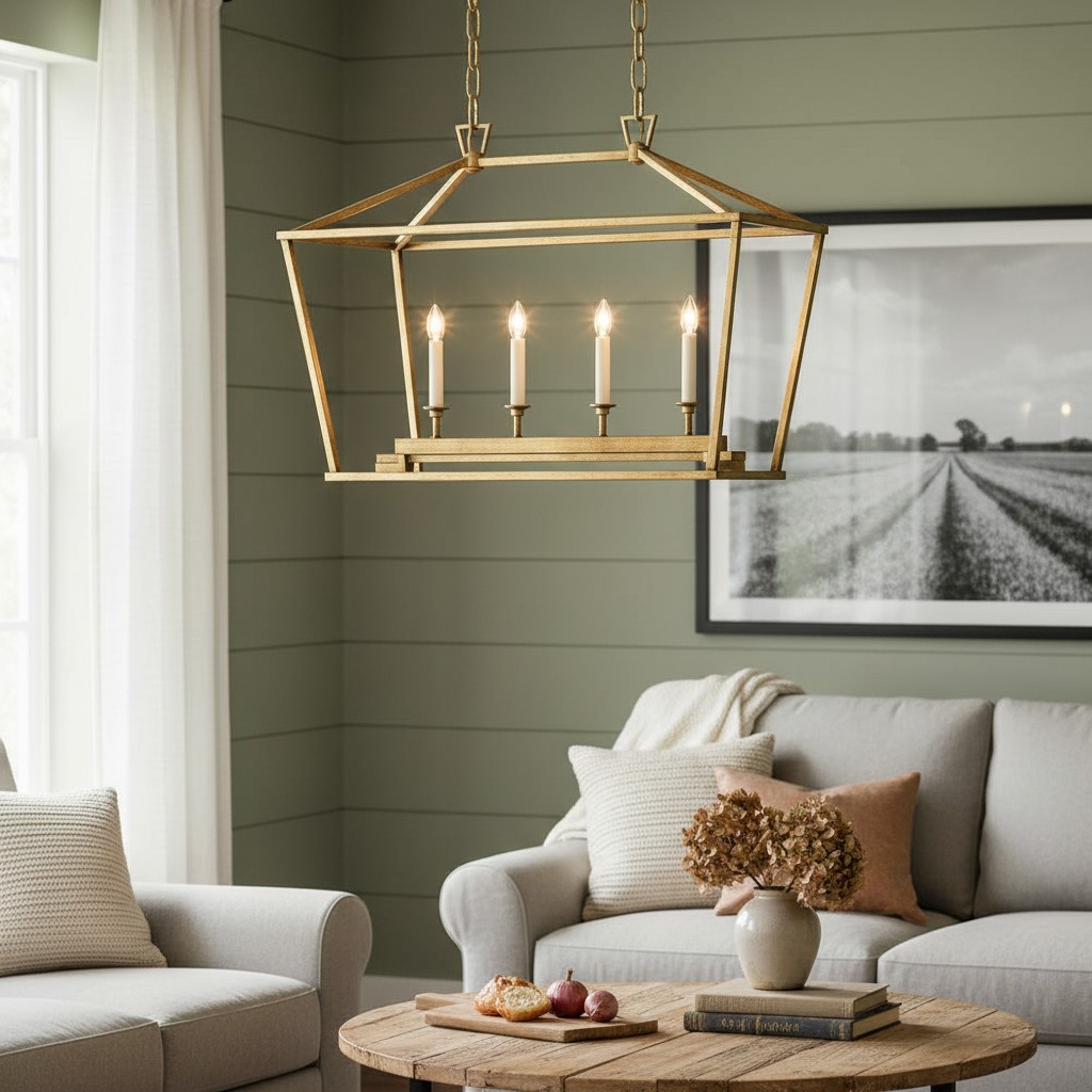Aria Farmhouse Wrought Iron Lantern Chandelier Light