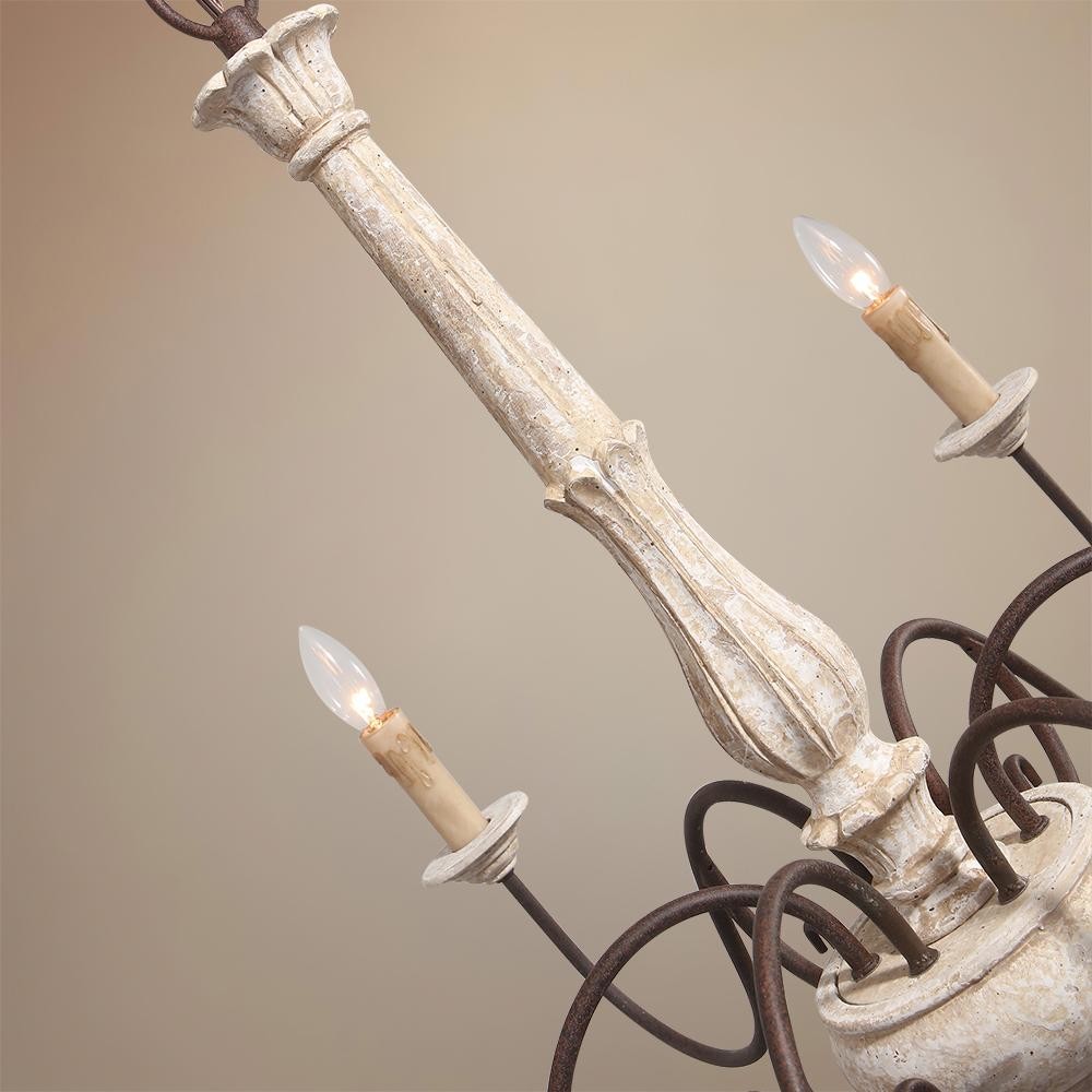 Scout Farmhouse Wood Anchor Candle Chandelier