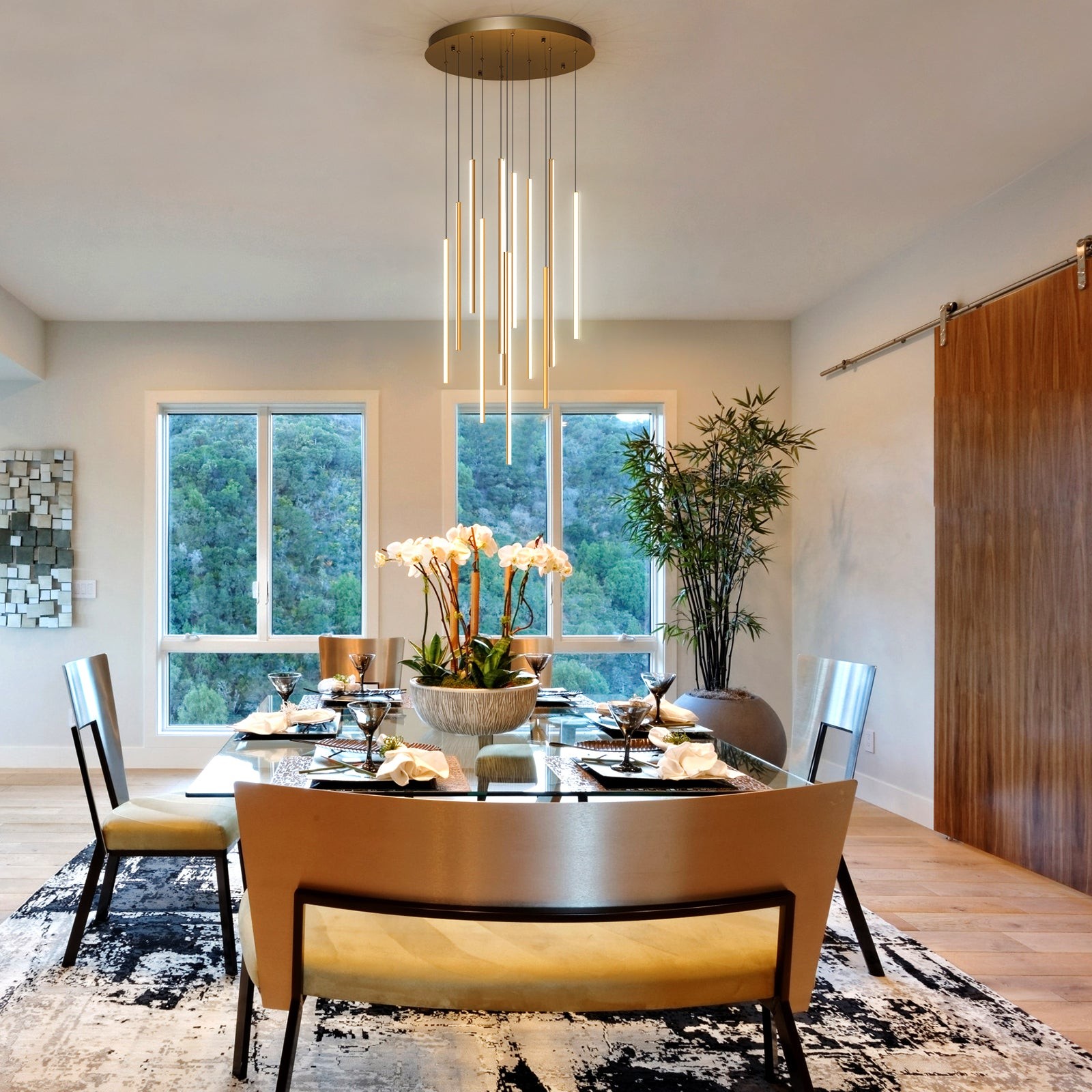 Rory Modern Cluster Cylinder Led Pendant Light