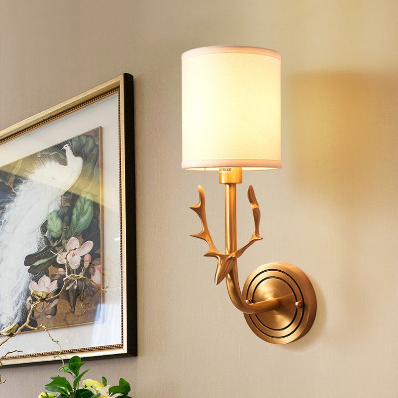 Akshara Farmhouse Brass Deer Head Wall Light