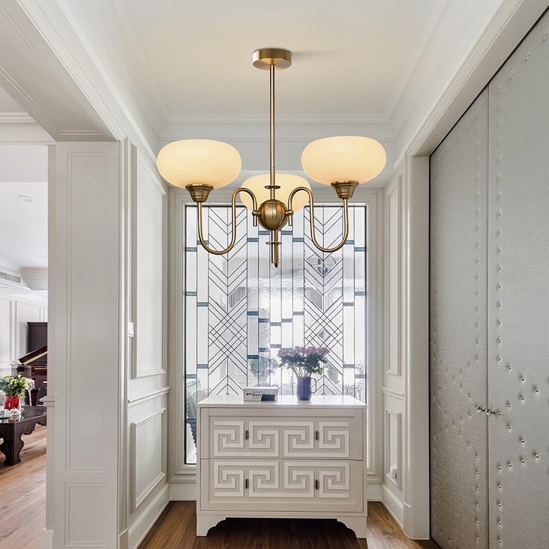 Luna Cream White Bubble Glass Chandelier