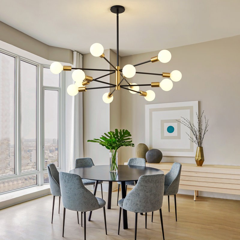 Drayven Modern Tiered Sputnik Metal Chandelier