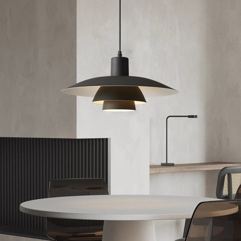 Emery Nordic Three Tier Metal Disc Pendant Light