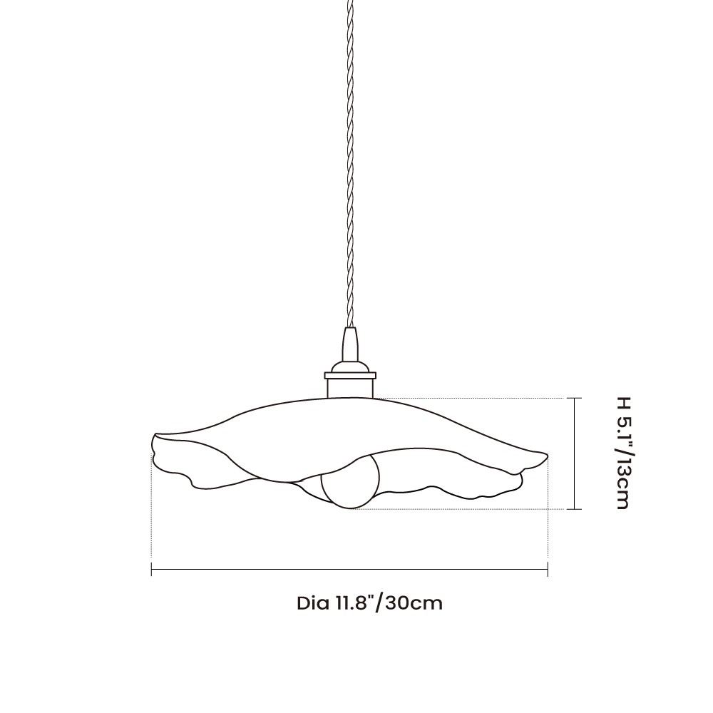 Callista Retro Lotus Creative Glass Pendant Light