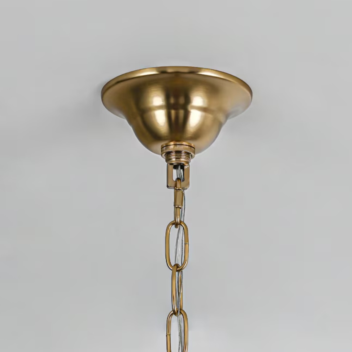 Dion Luxury Antique Brass French Country Crystal Large Chandelier