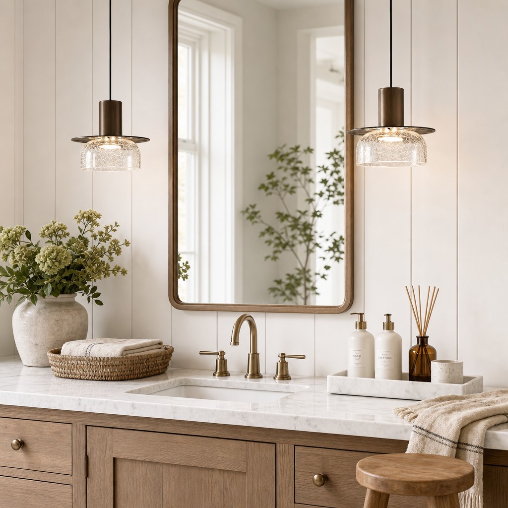 Arloen Modern Crackle Glass Pendant Light