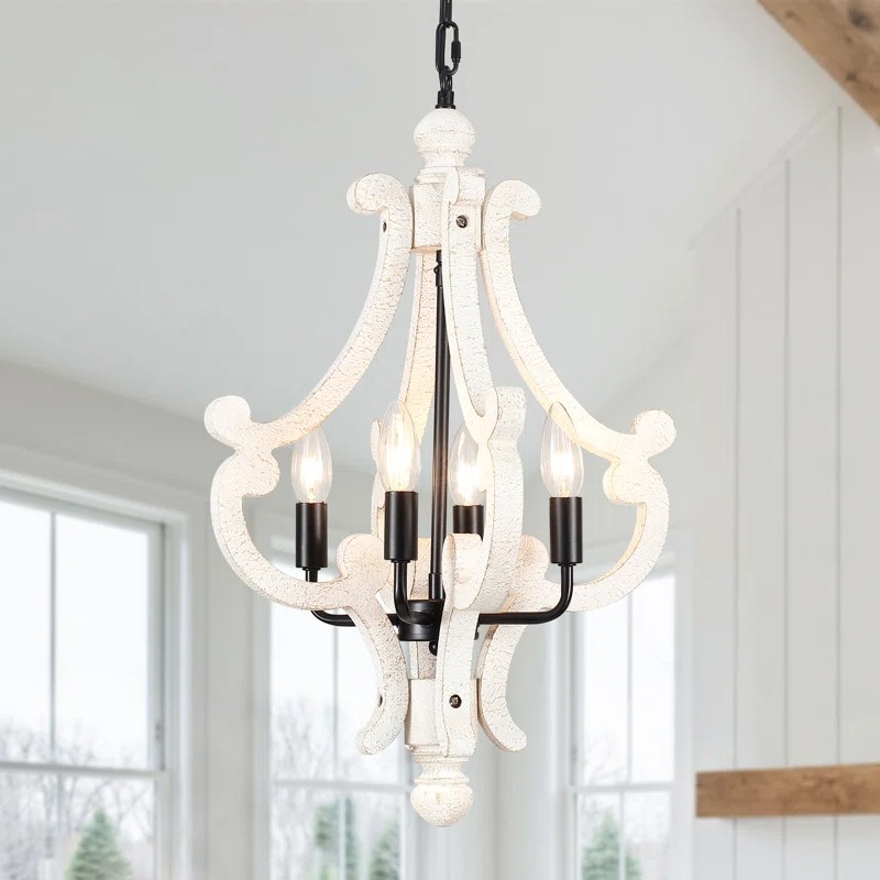 Astridina Rustic Antique Wooden French Country Chandelier