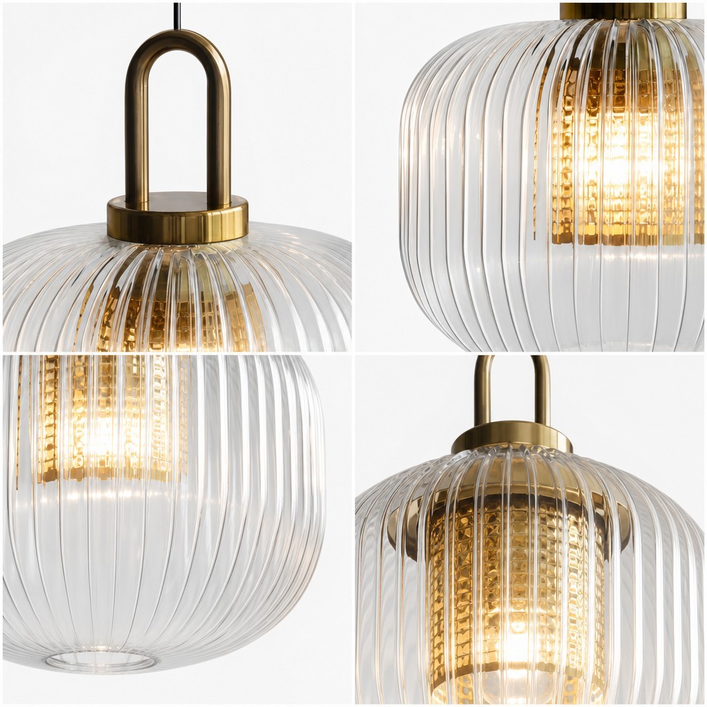 Cove Rustic Glass Metal Pendant Light