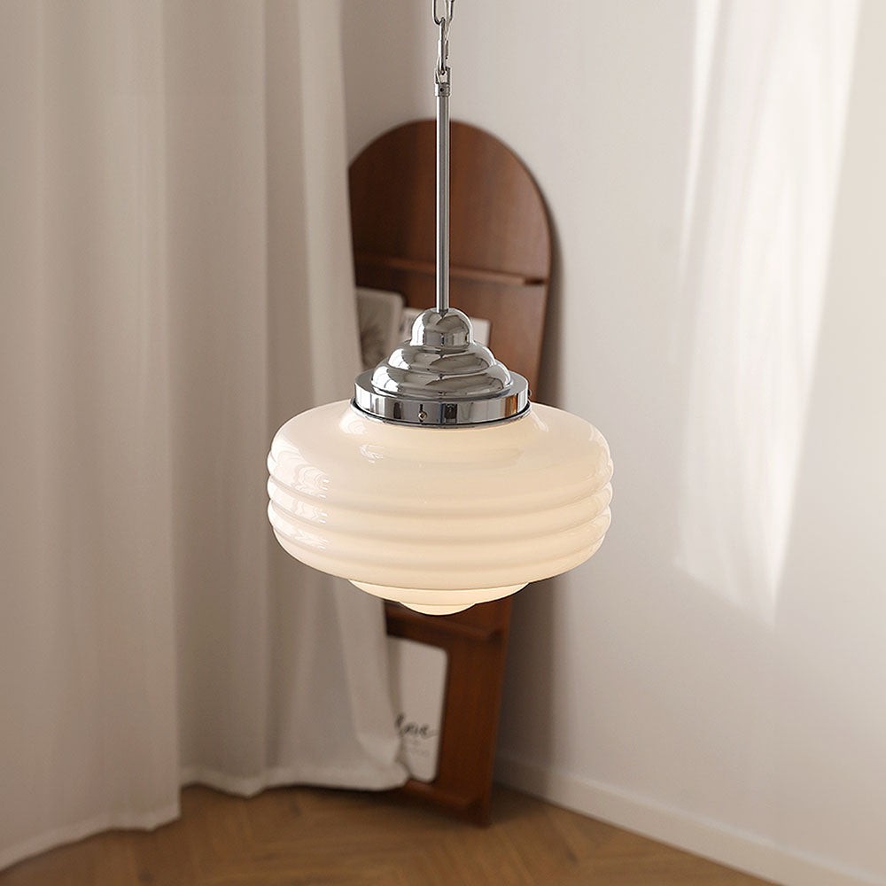 Bastian White Glass Multi Layers Pendant Lights