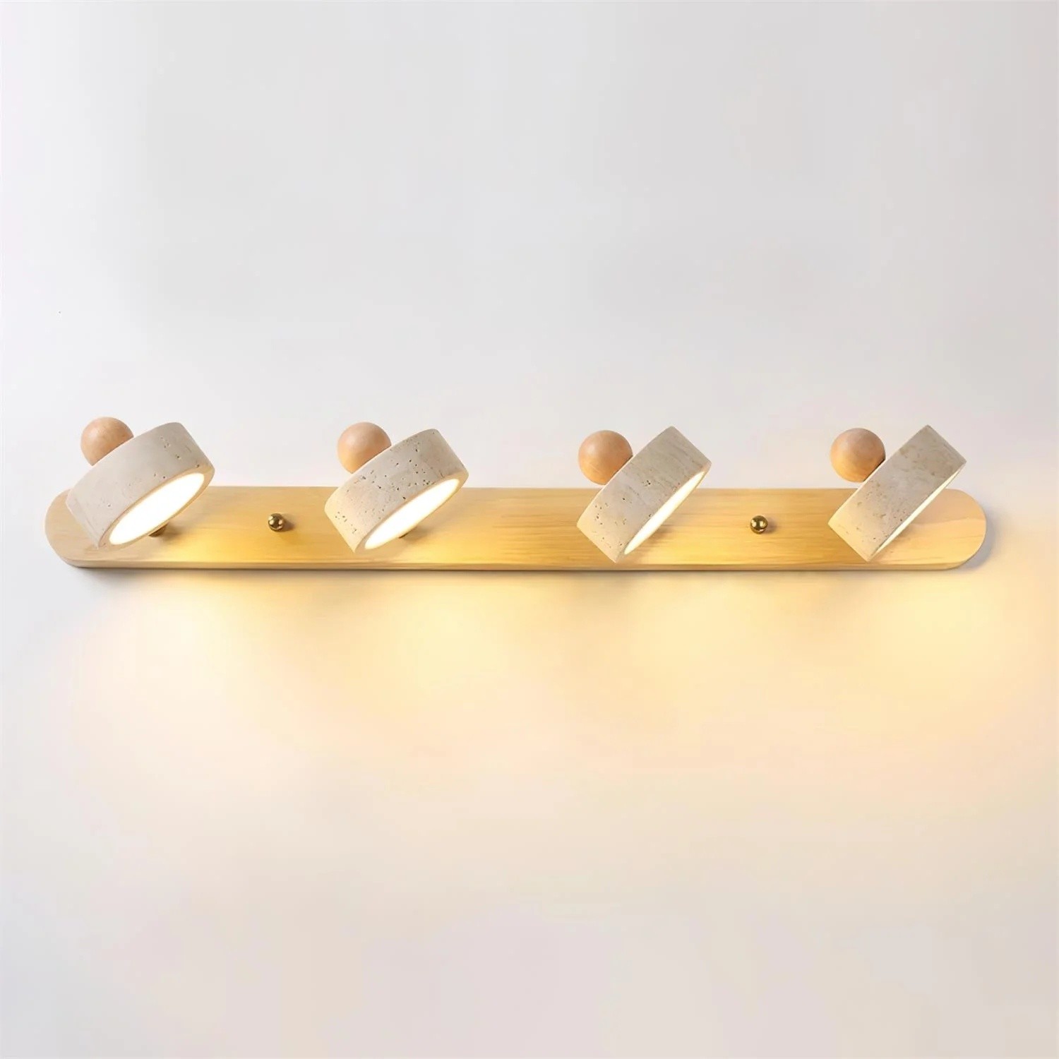 Macdonald Wabi Sabi Natural Travertine Adjustable Heads Wall Lamp