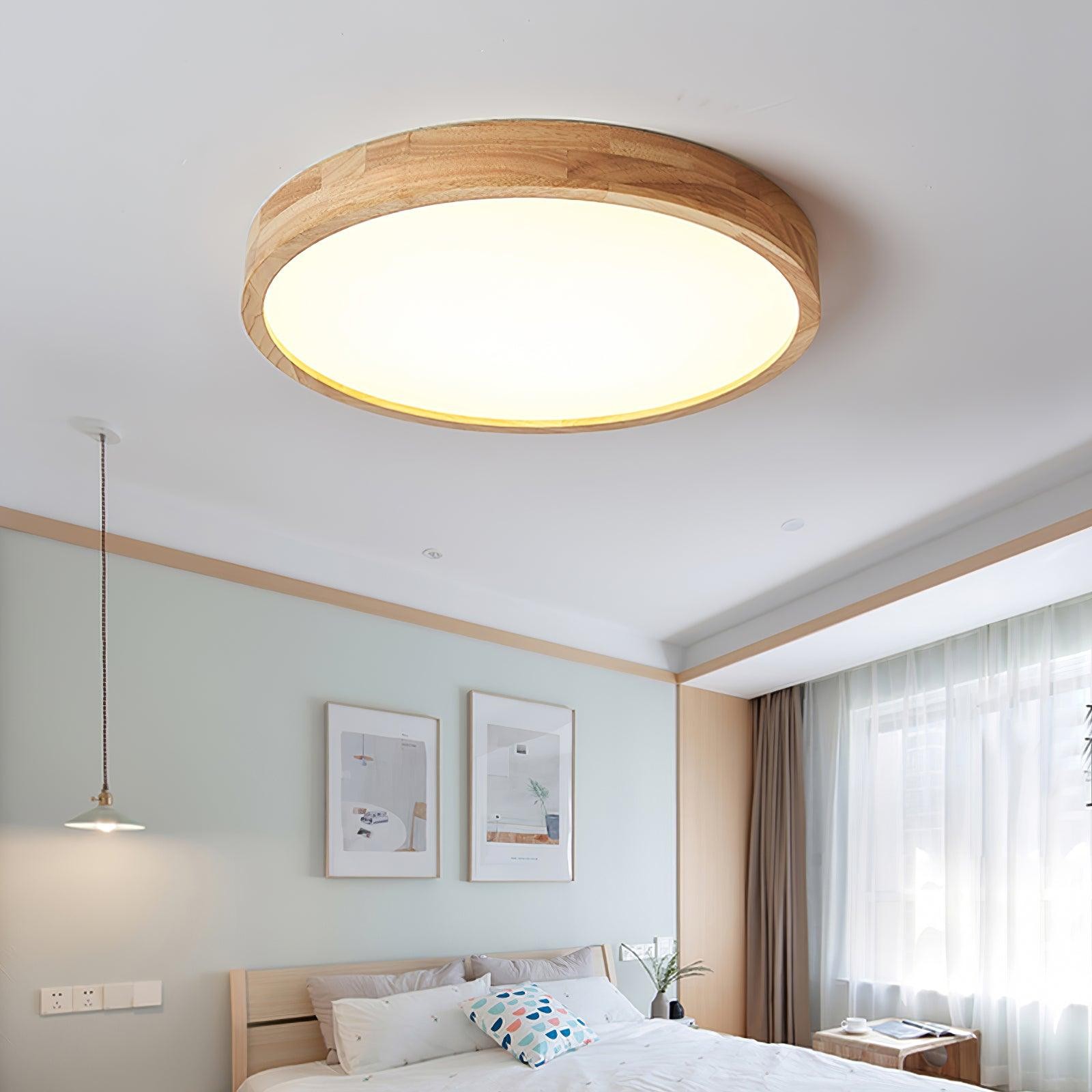 Blayze Rustic LED Wooden Geometric Ceiling Light