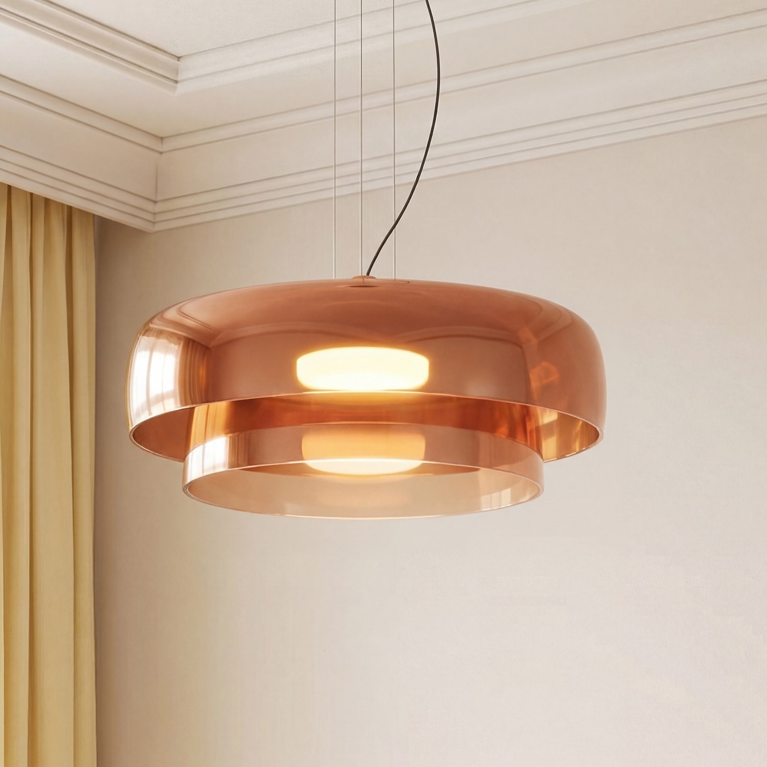 Zaire Bowl Shaped Layer Stained Glass Pendant Light
