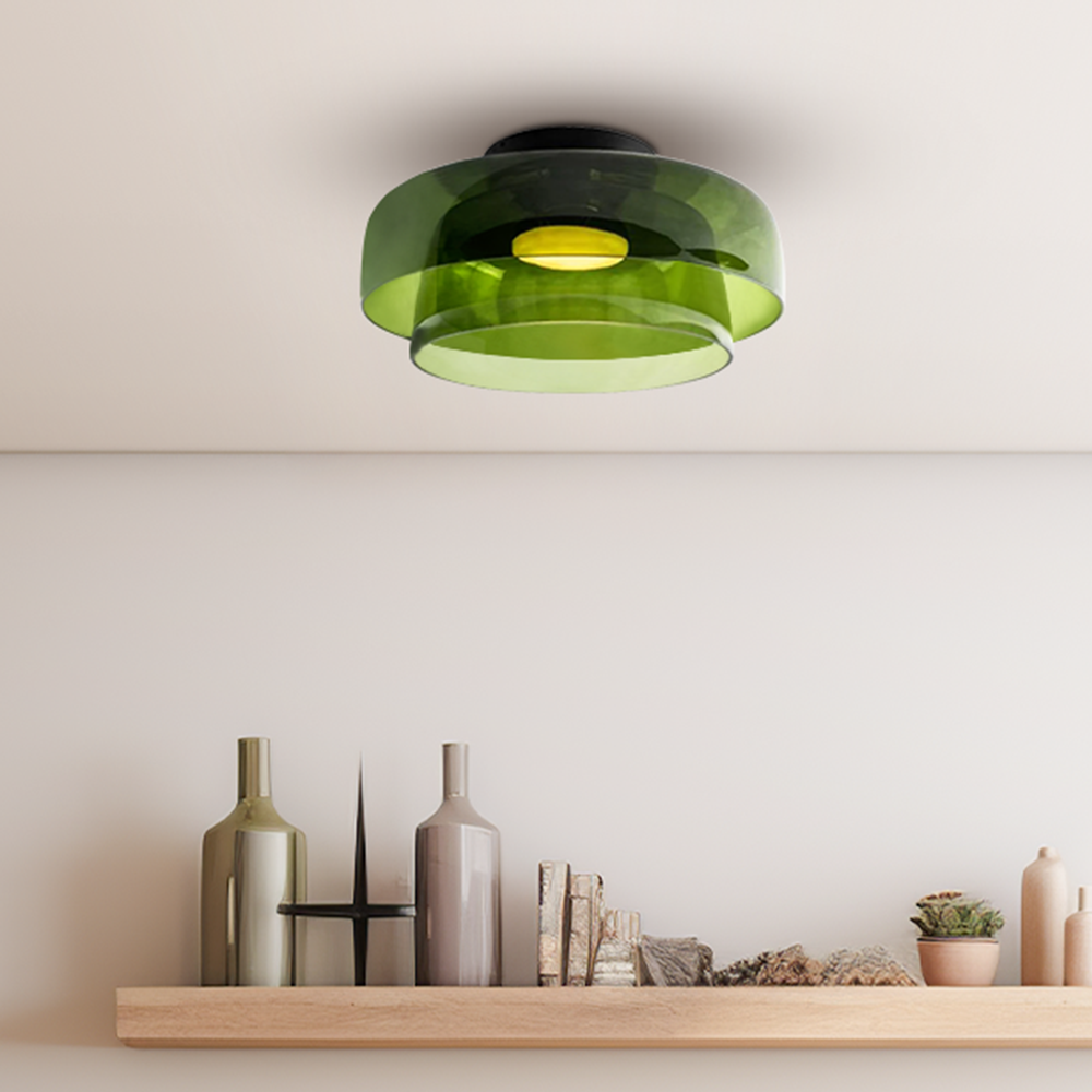 Hailie Creative Glass Ceiling Light Multi-Layer Pendant Lampshade