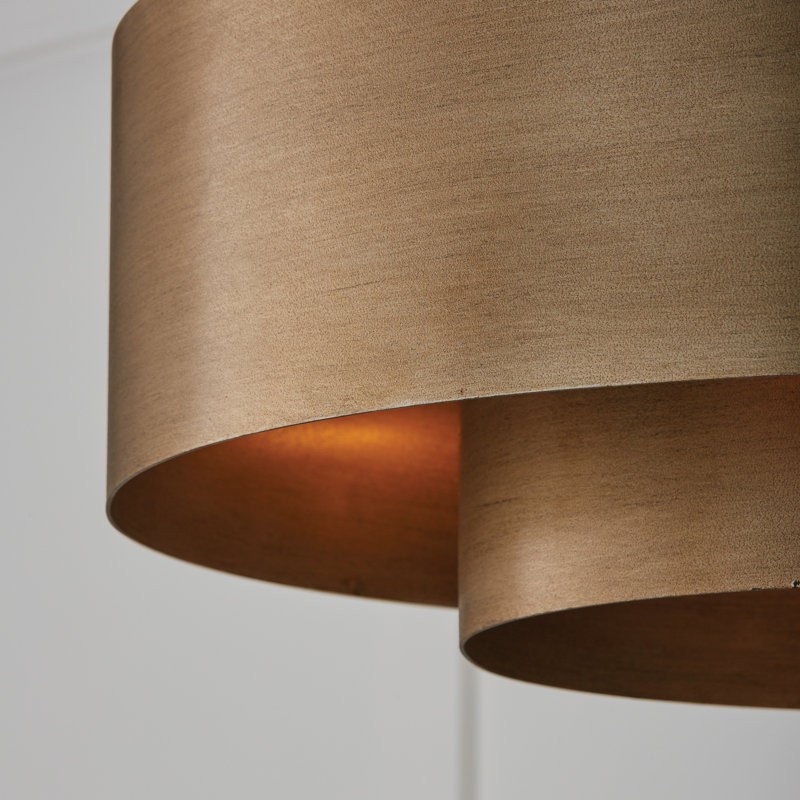Aurelius Brushed Texture Metal Double Drum Chandelier
