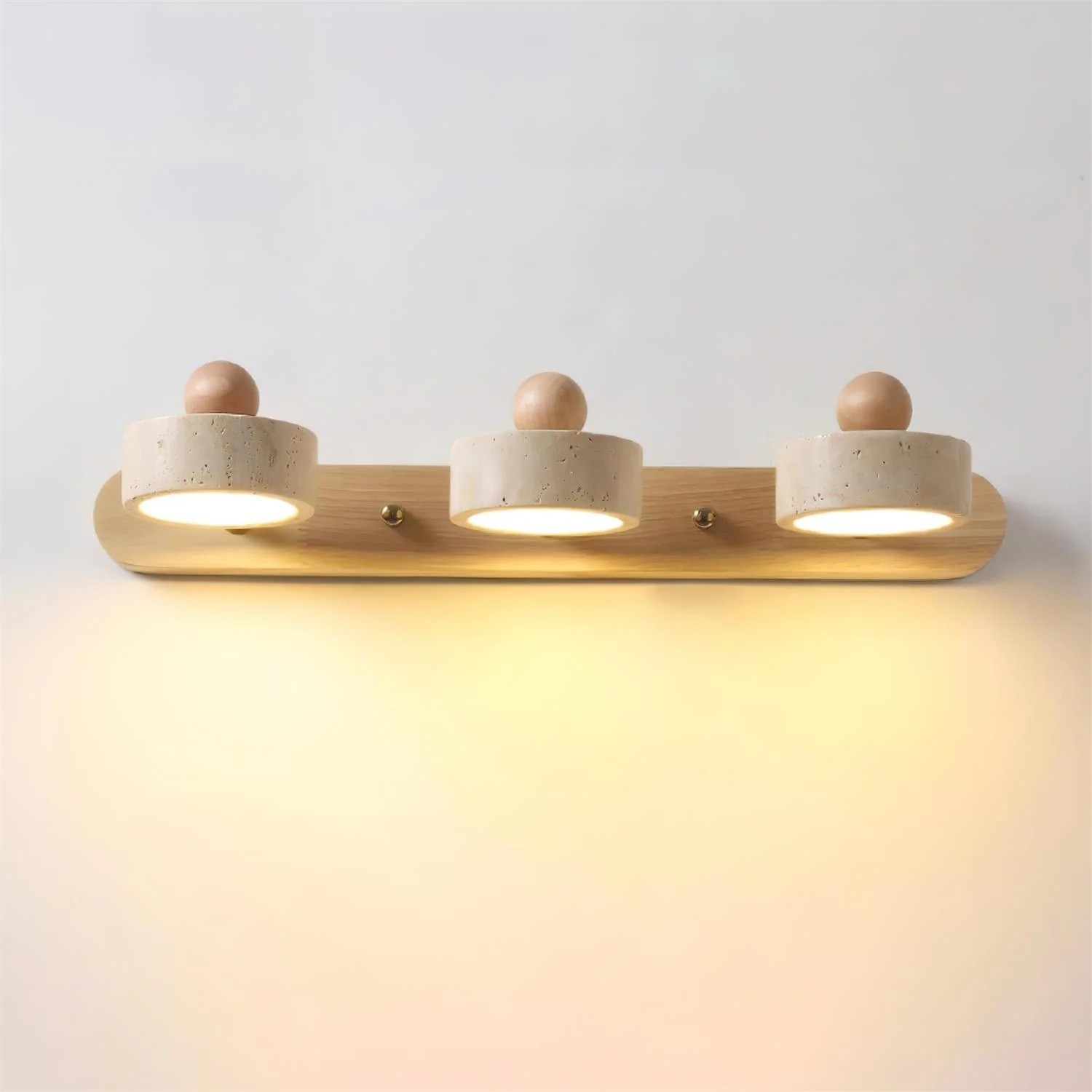 Macdonald Wabi Sabi Natural Travertine Adjustable Heads Wall Lamp