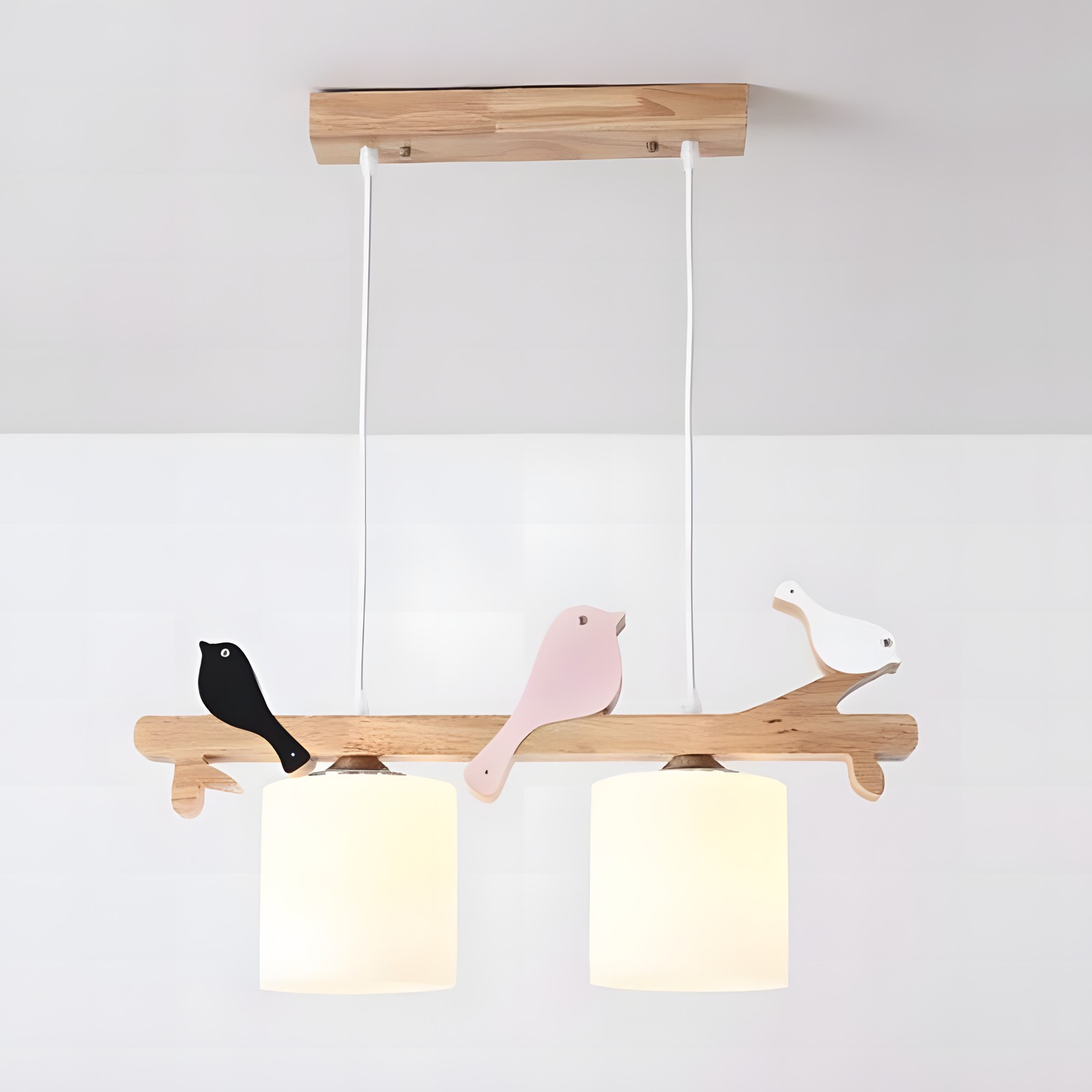 Bird Wooden Chandelier