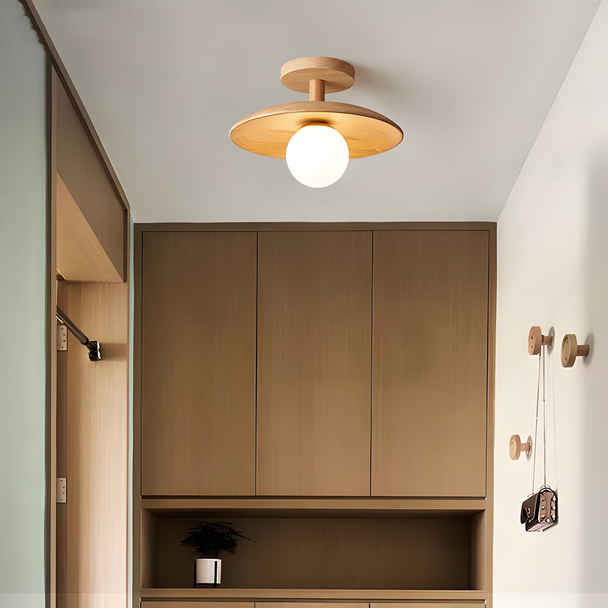 Oza Wooden Plafon Ceiling Light