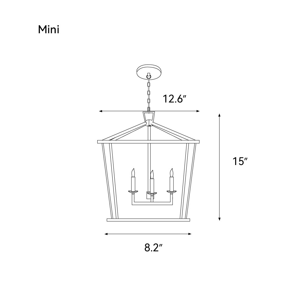 Aria Farmhouse Wrought Iron Lantern Chandelier Light