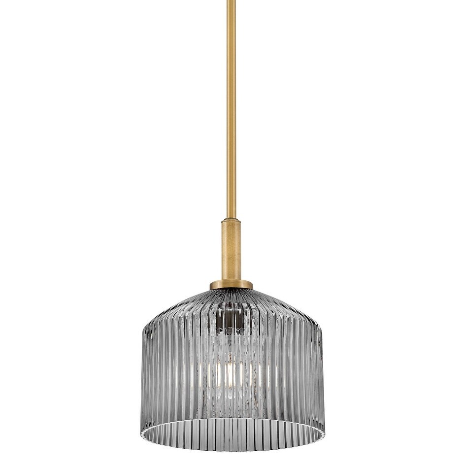 Hesper Farmhouse Ribbed Glass Pendant Light
