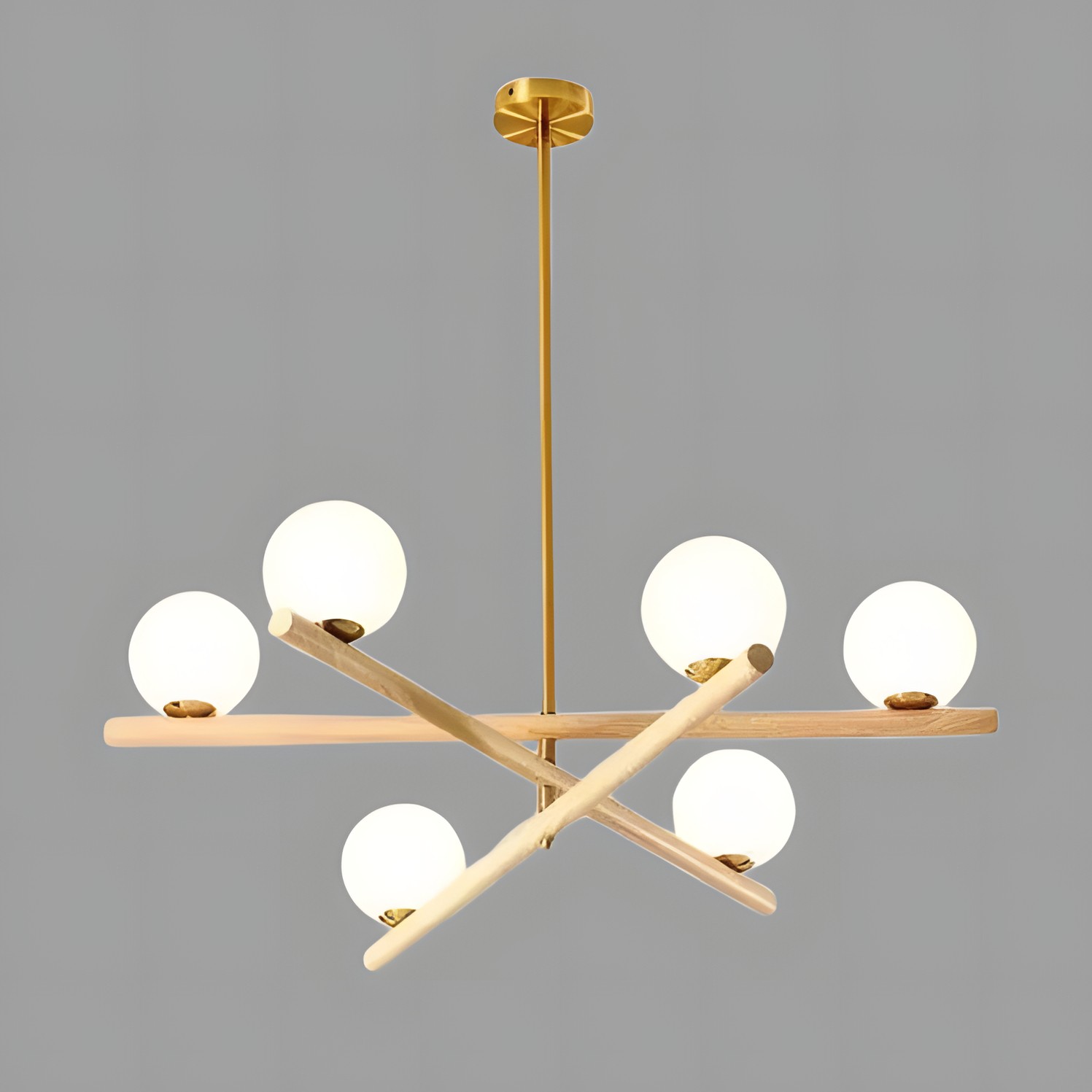 Delilah Minimalist Line Ball Chandelier