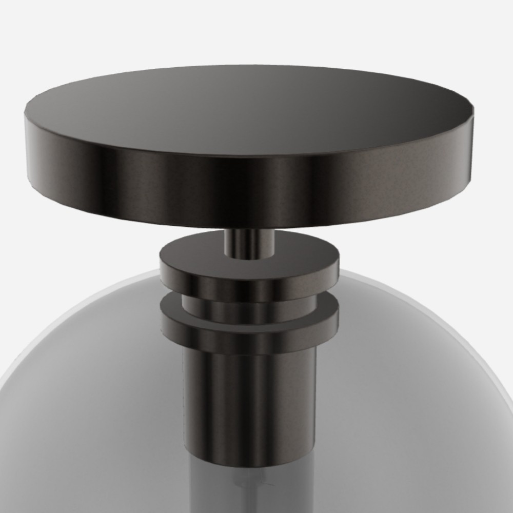 Pawson Minimalist Round Glass Brass Flush Mount Ceiling Light