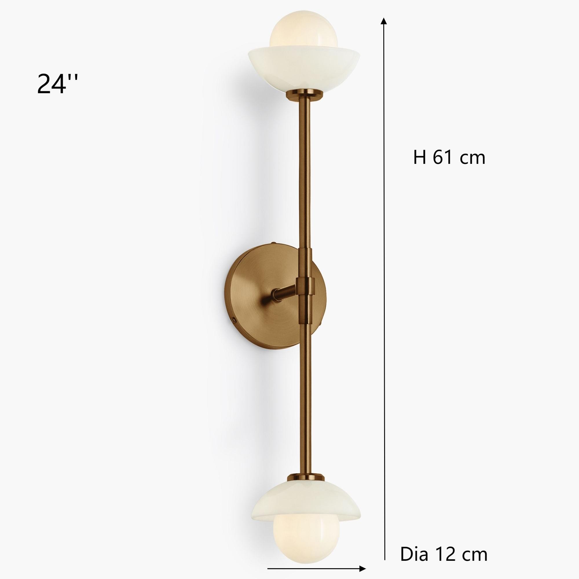 Brianna Farmhouse Alabaster Double Globe Sconce