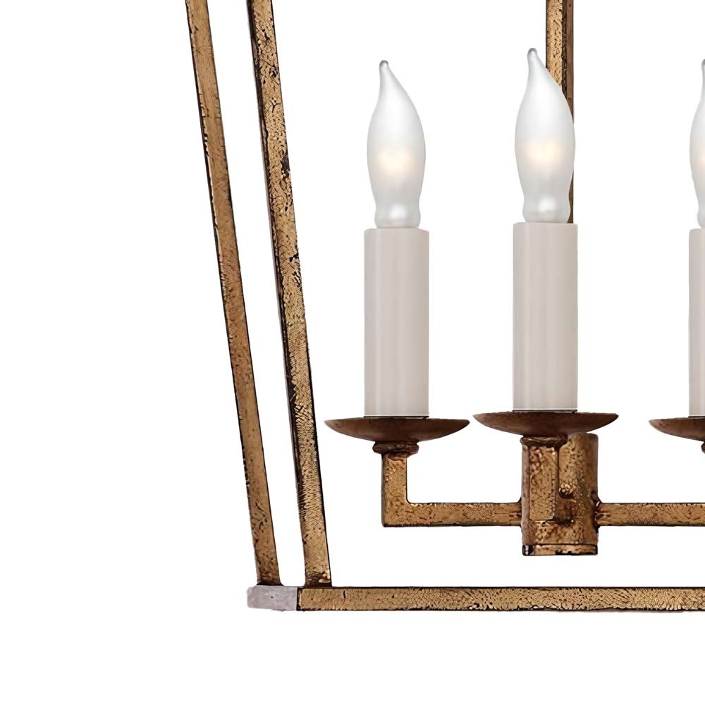 Aria Farmhouse Wrought Iron Lantern Chandelier Light
