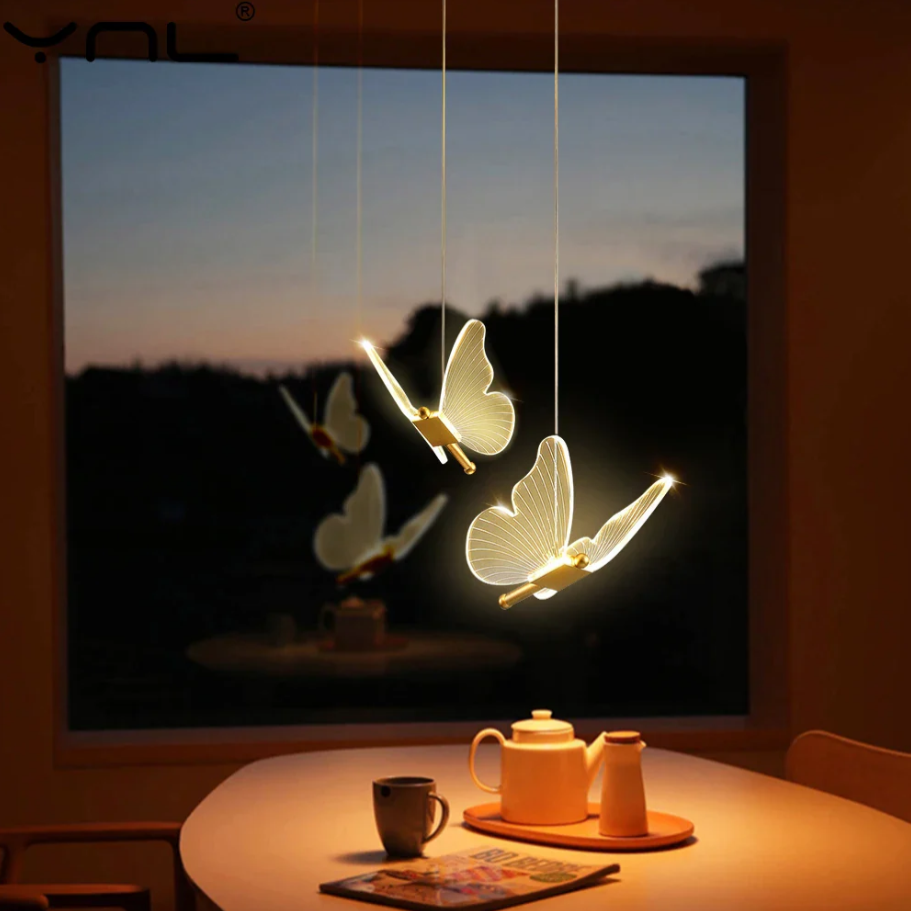 Luce Romantic Creative Butterfly Chandelier