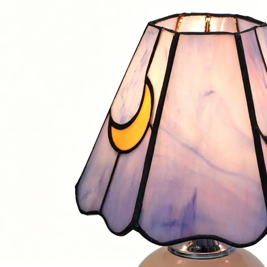 Eirwen Mini Tiffany Moon Bedside Lamp