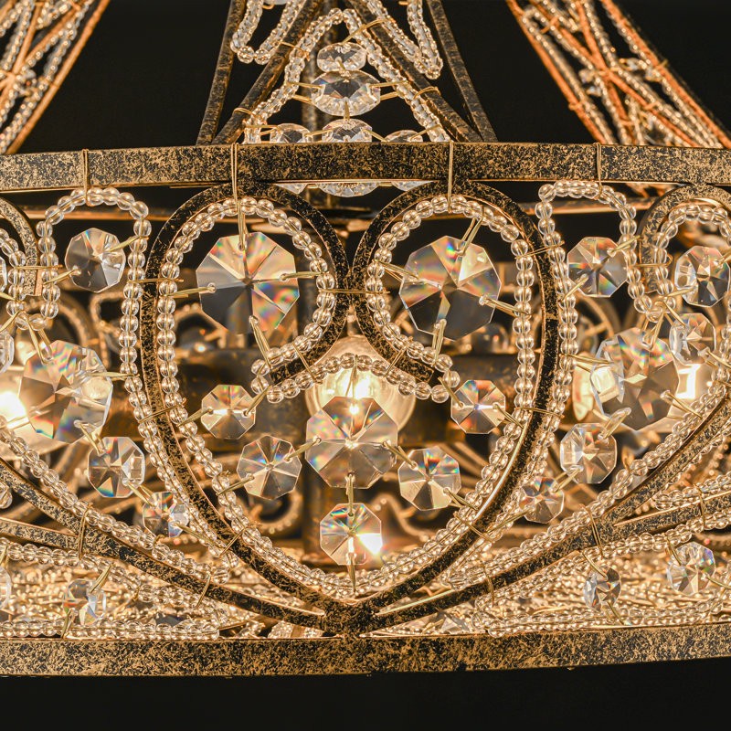 Audenor Retro Crystal Drum Chandelier