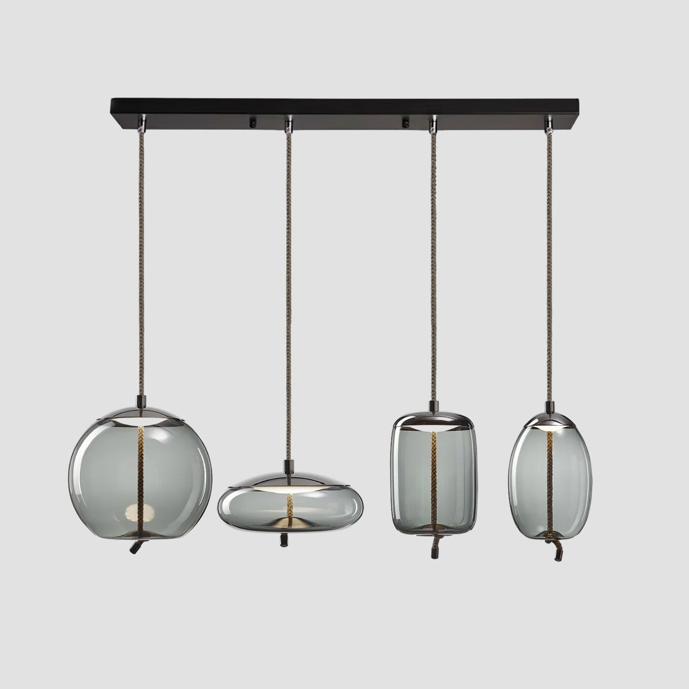 Lewis Modern LED Geometric Glass Pendant Light
