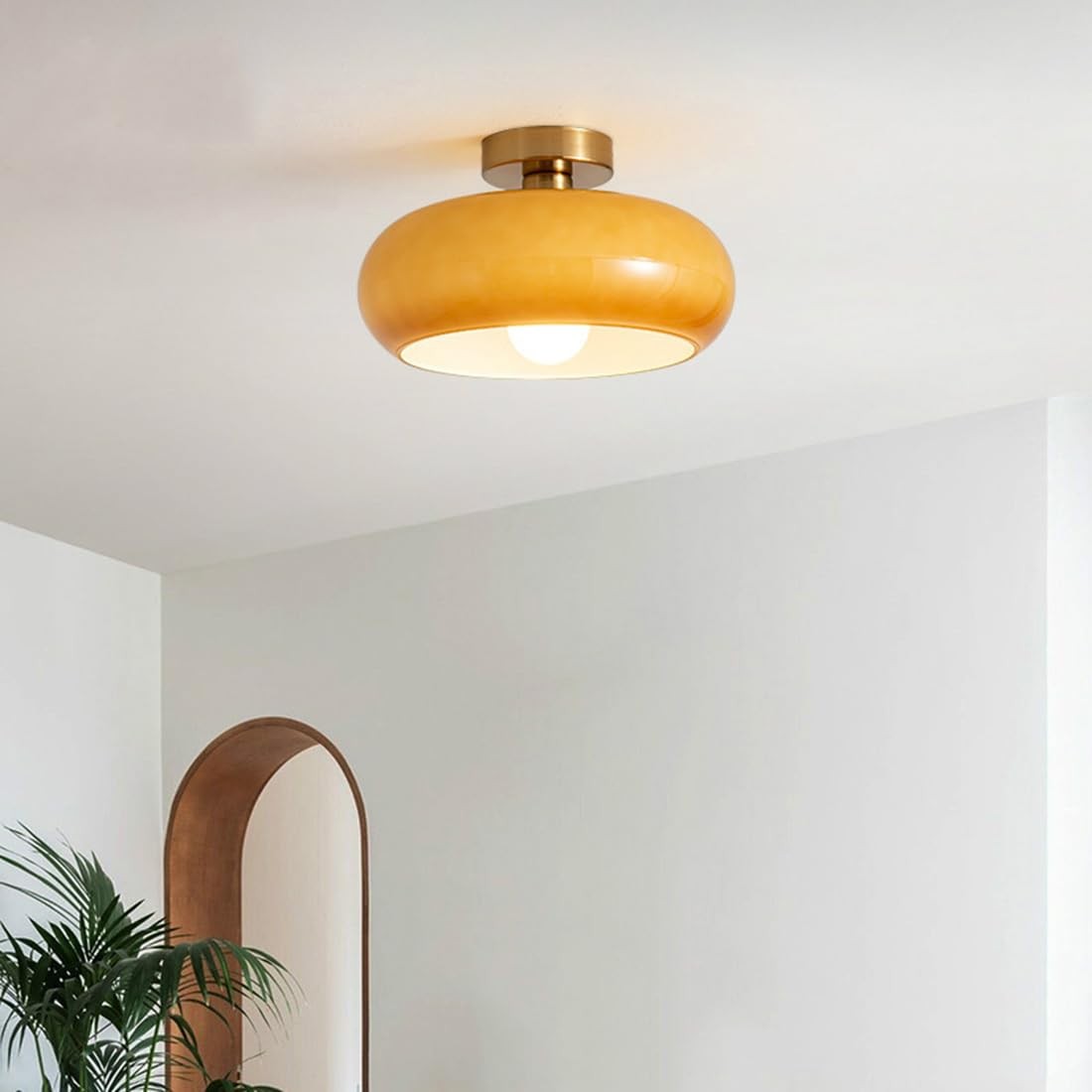Oziro Vintage Donut Round Glass Ceiling Lights