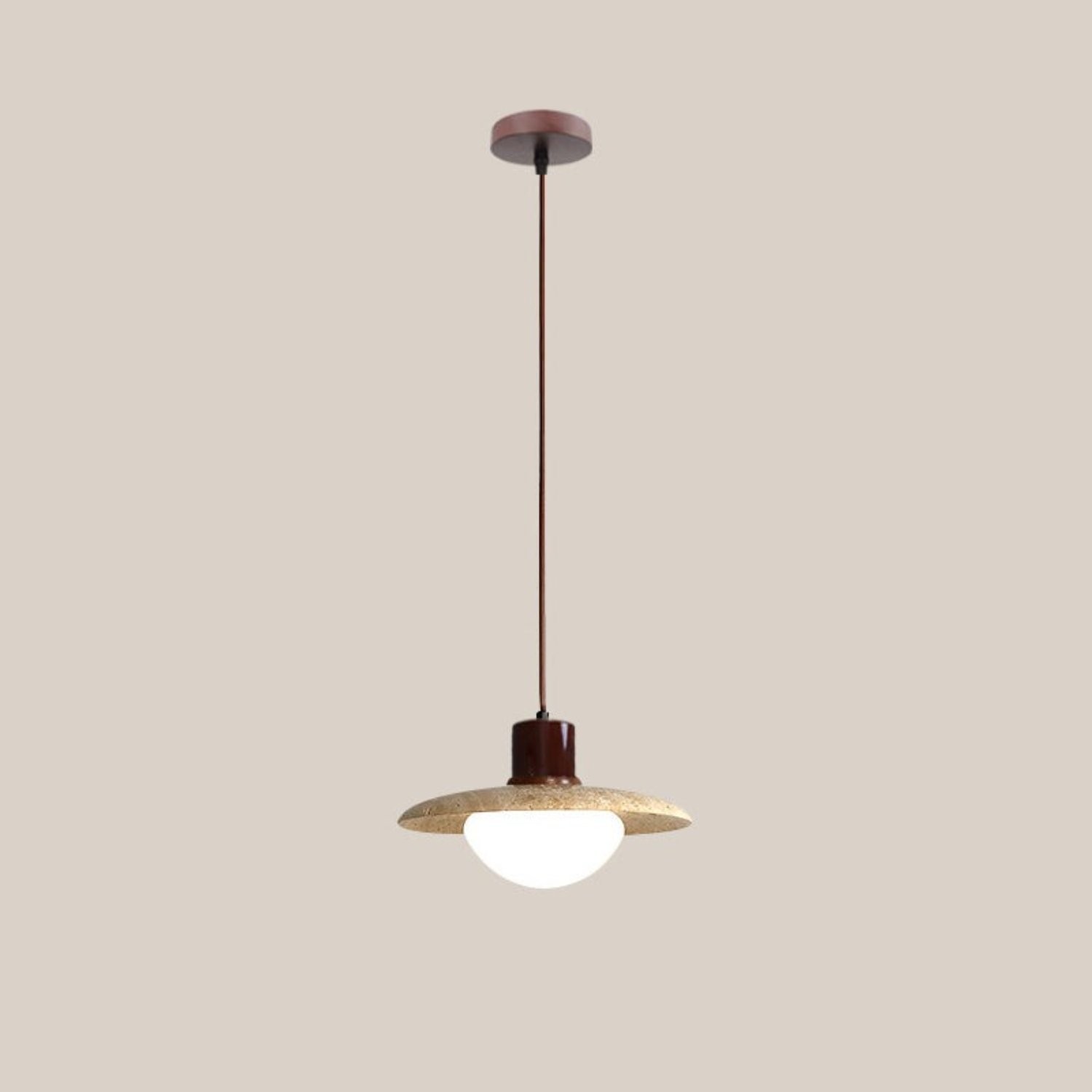 Bowen Wabi-Sabi Mini Travertine Pendant Light