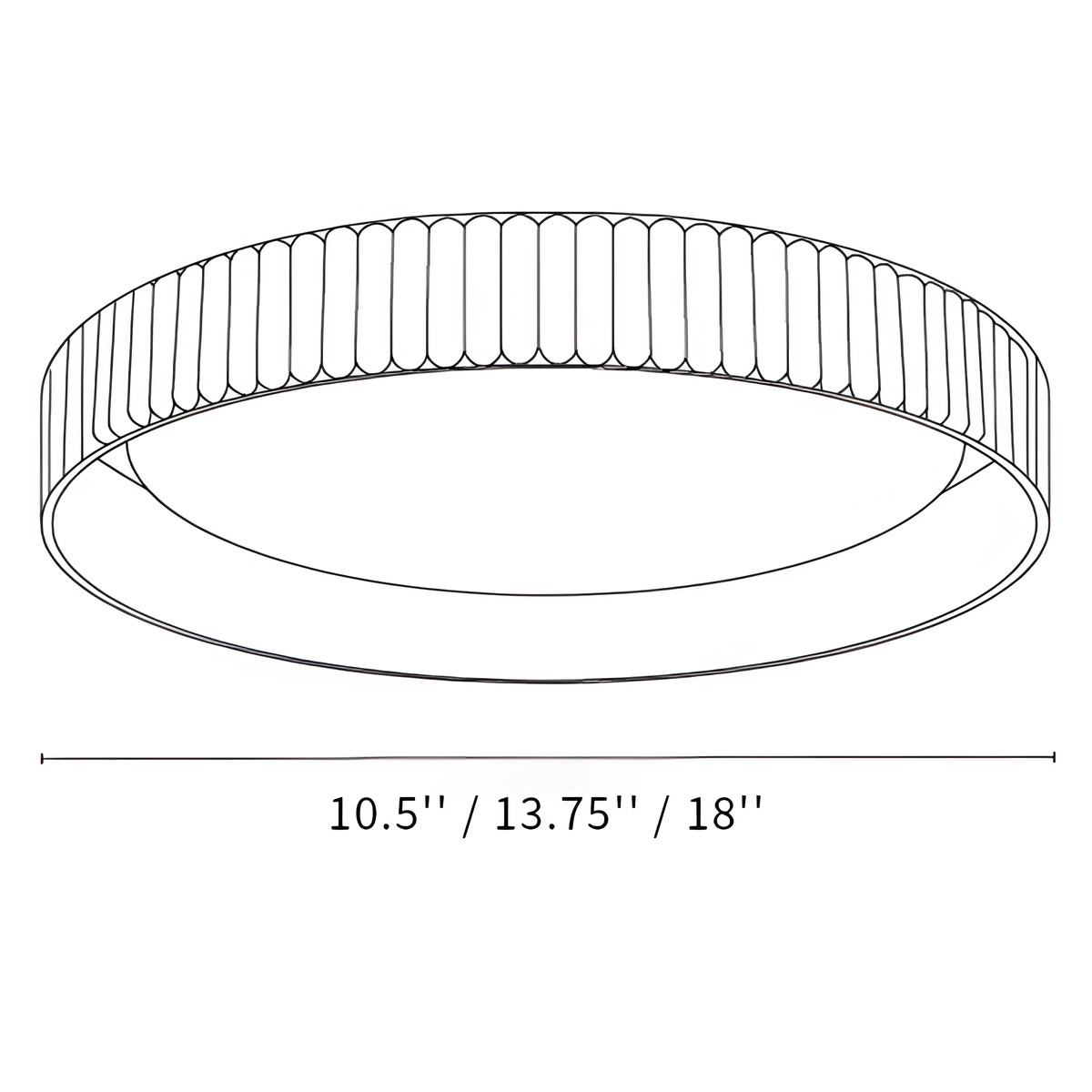 Arnold ‎Minimalist Round Led Fluted Concrete Ceiling Light