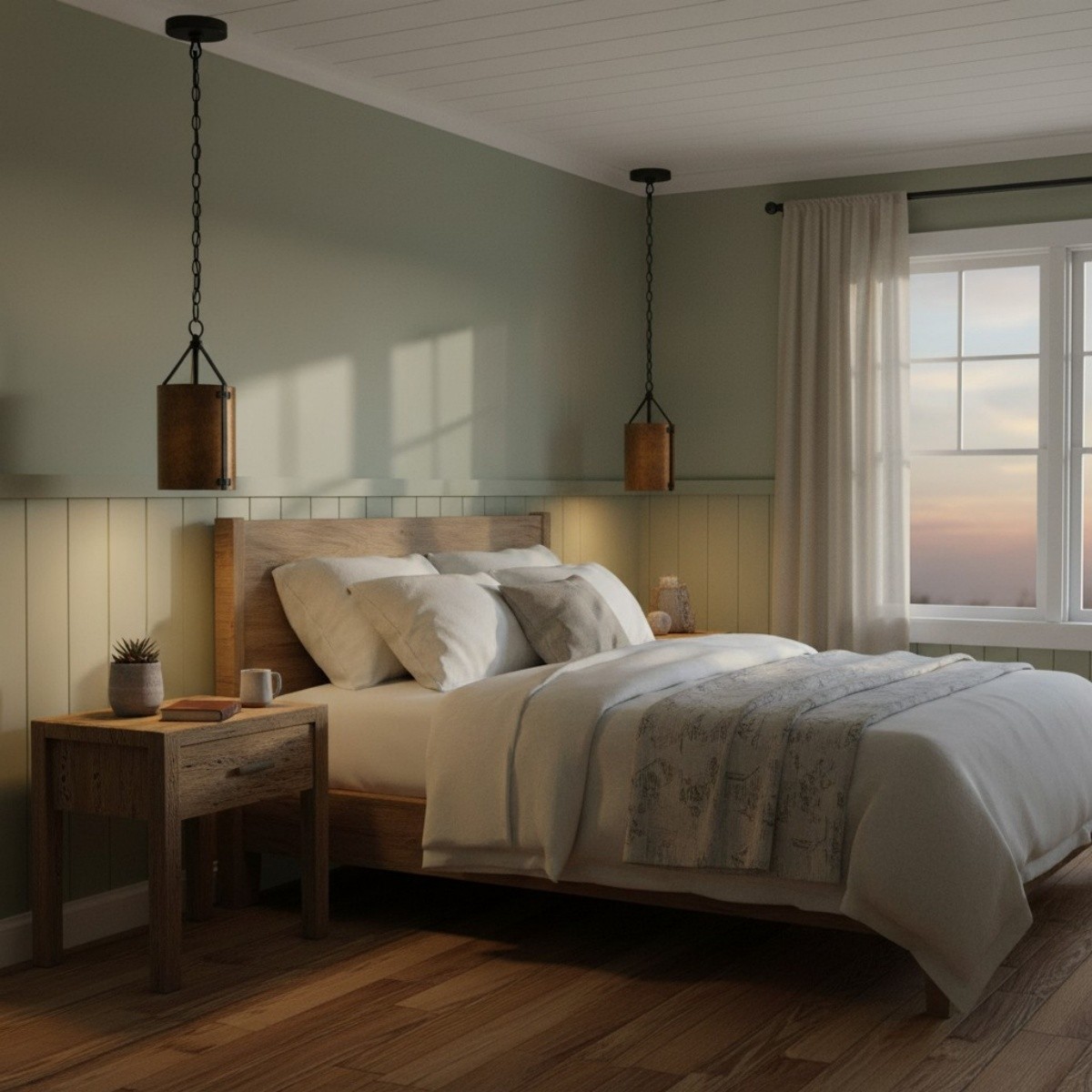 Grange Industrial Rustic Bronze Cylinder Pendant Light