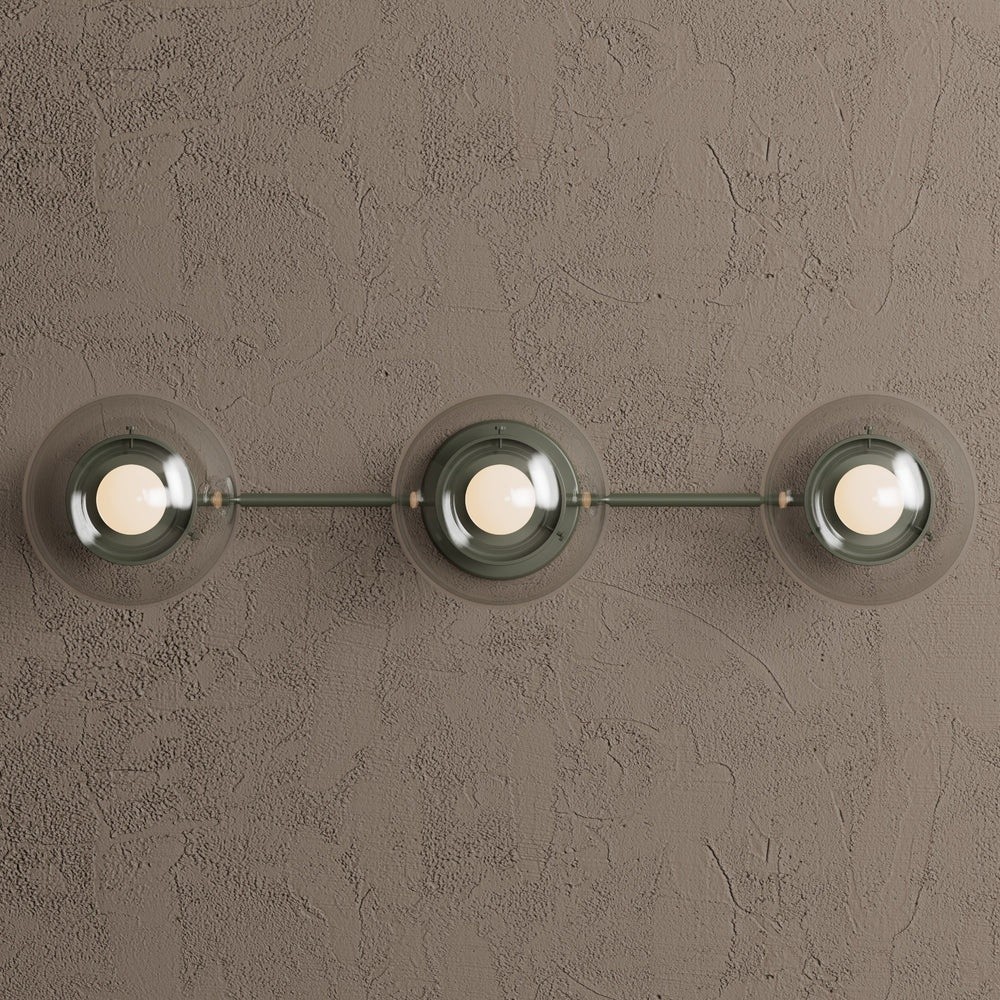 Philo Nordic 3-light Glass Globes Wall Light