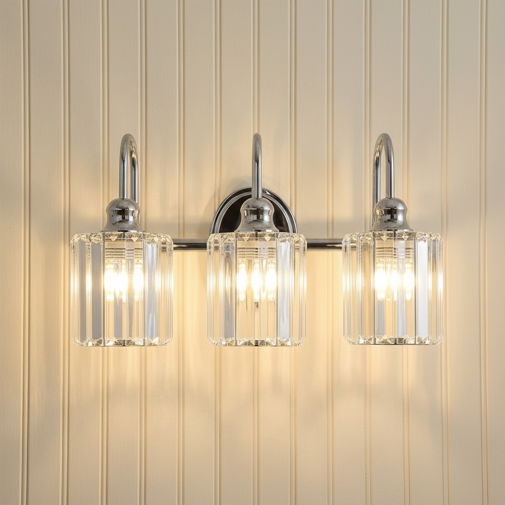 Naeris Modern Square Crystal Wall Sconce