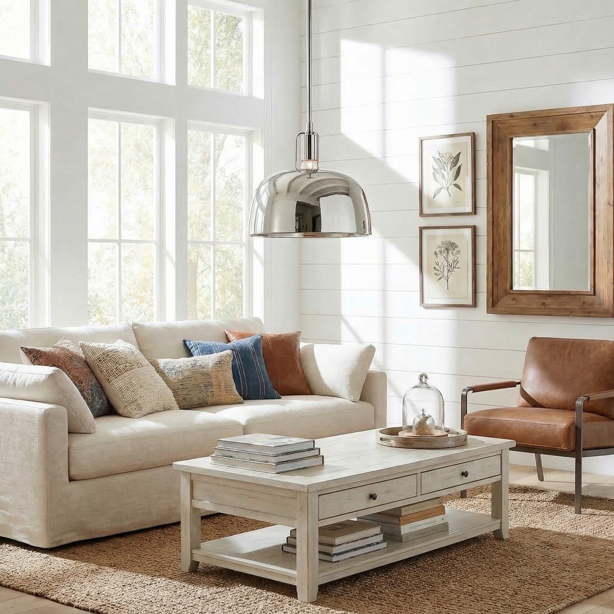 Frey Mid Century Metal Dome Pendant Light