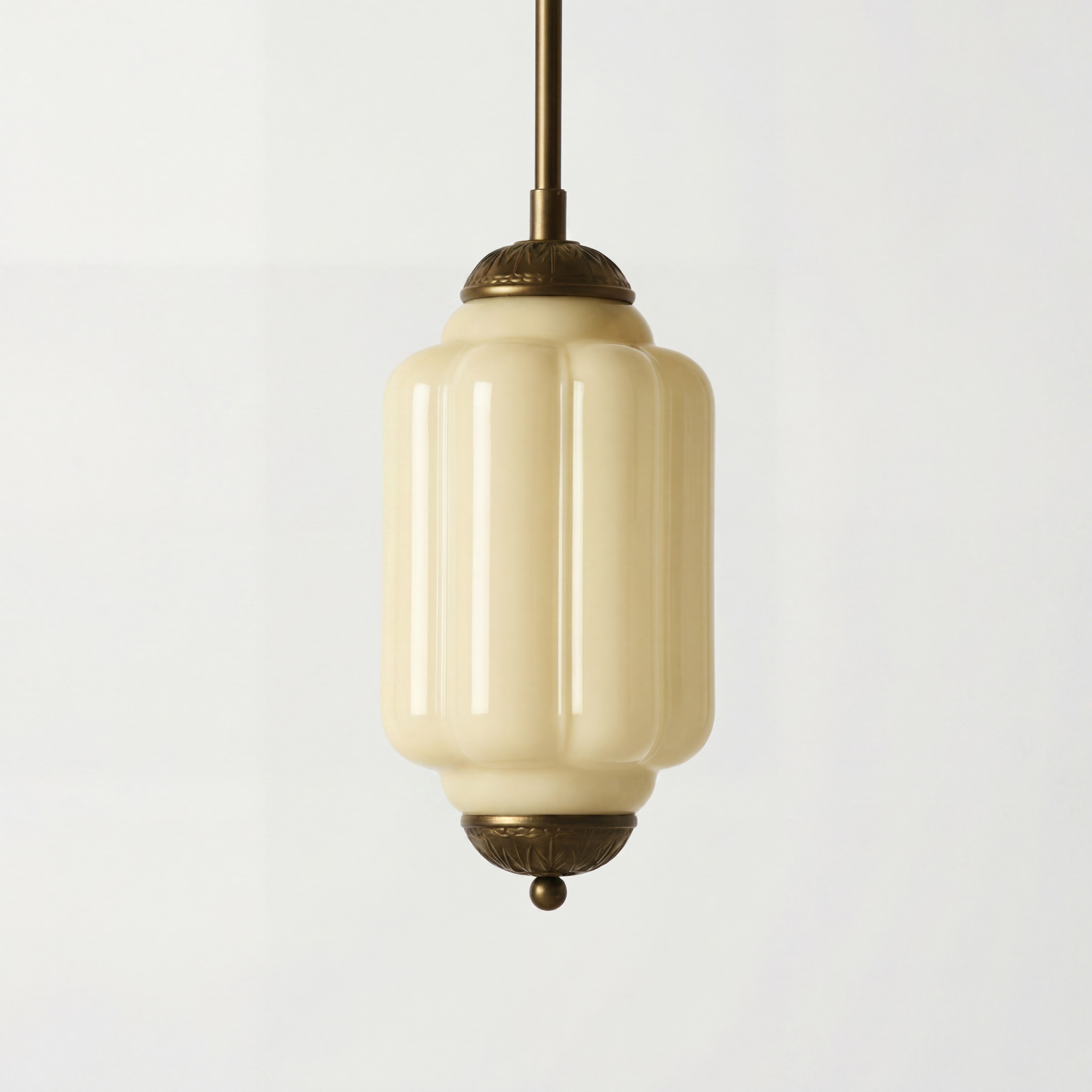 Cyrilith Farmhouse Pumpkin Glass Eloise Pendant Light