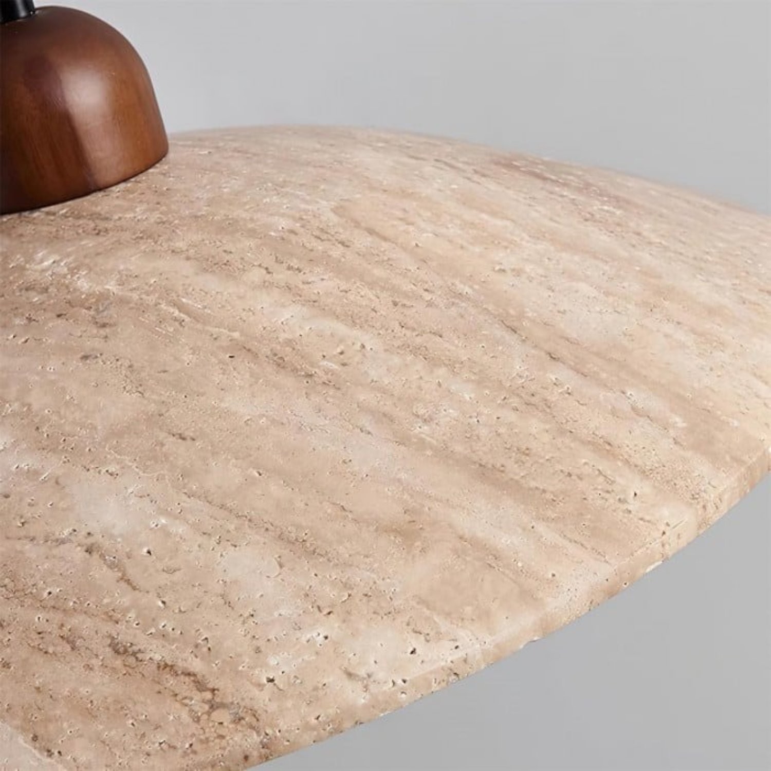 Barrett Wabi-Sabi Round Travertine Pendant Light
