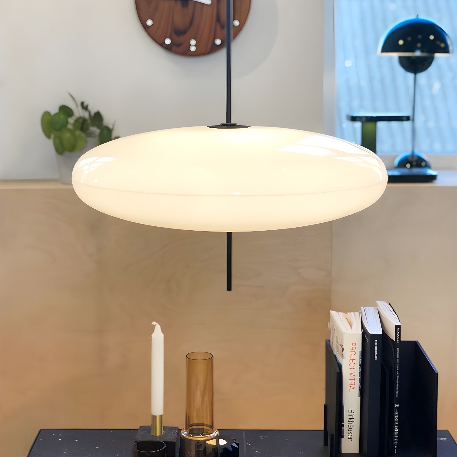Korbin Acrylic White Flying Saucer Pendant Light
