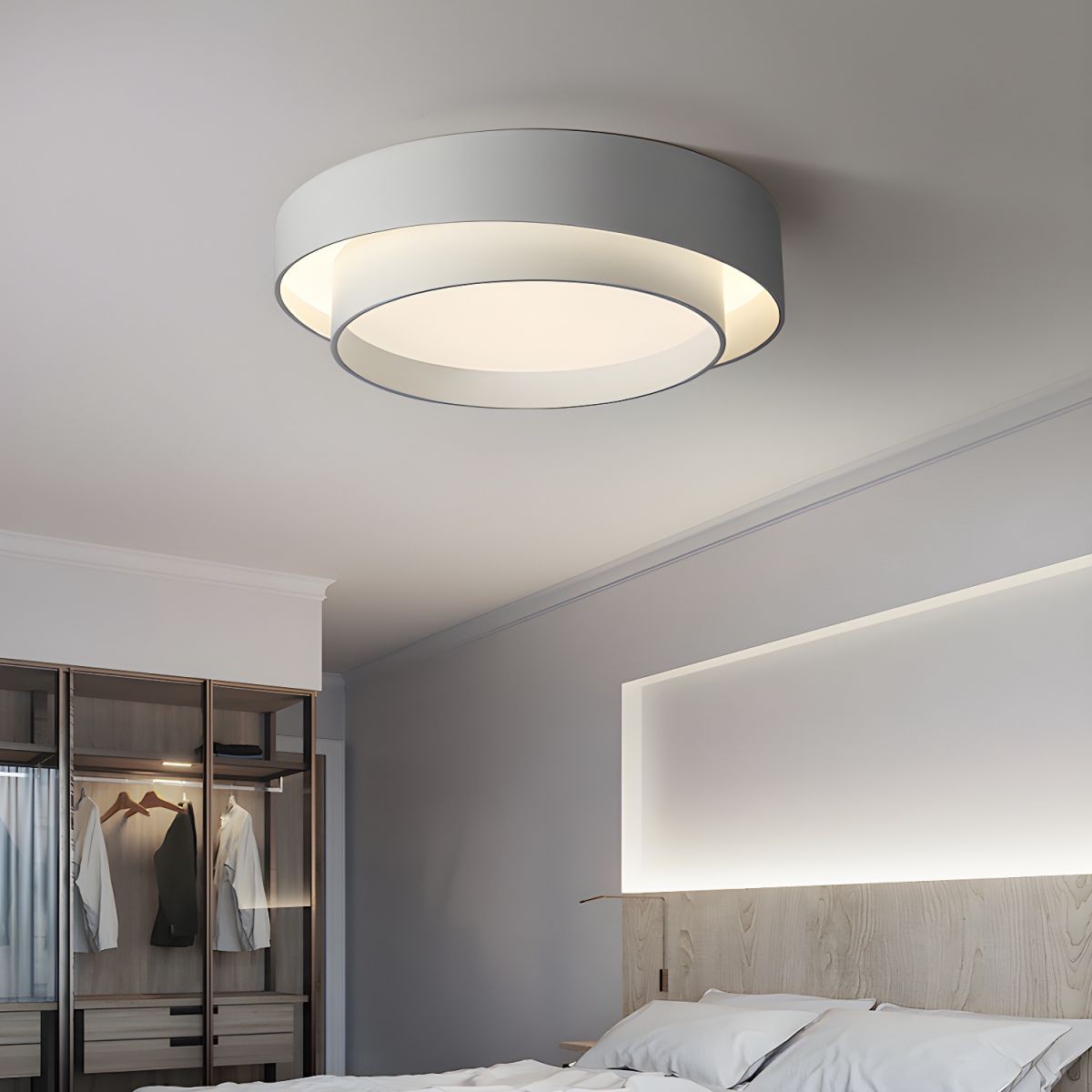Melady Nordic Irregular Double-Layer Circular Ceiling Light