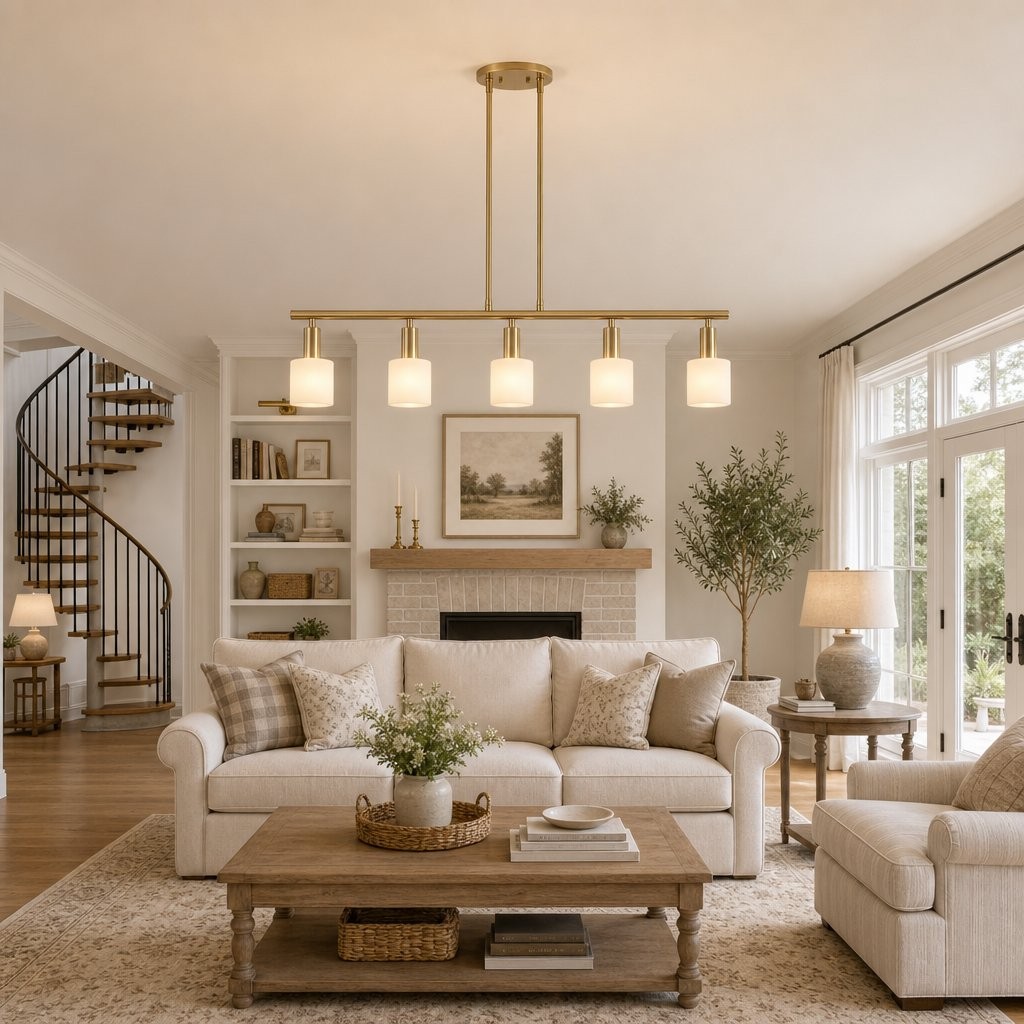 Aura Modern Linear Porcelain Chandelier