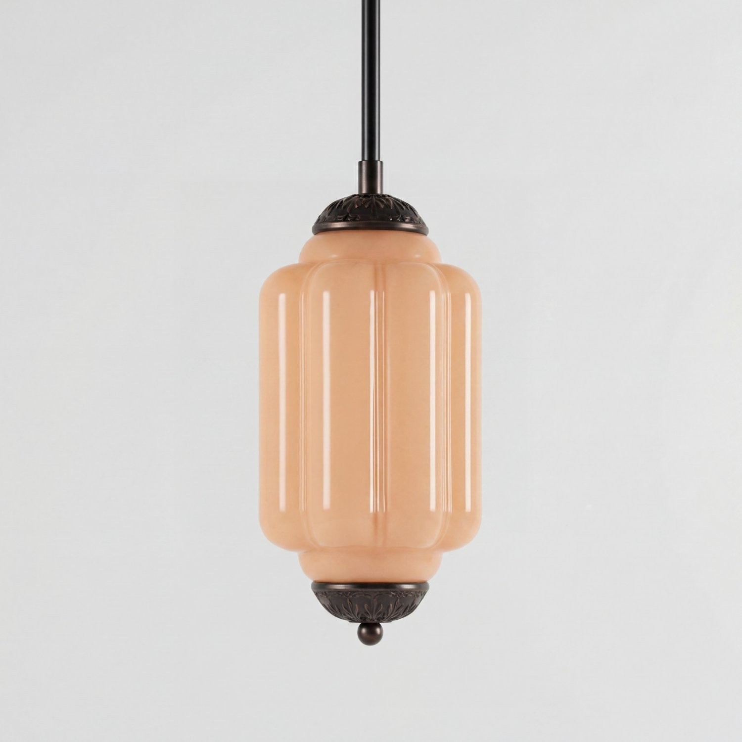 Cyrilith Farmhouse Pumpkin Glass Eloise Pendant Light