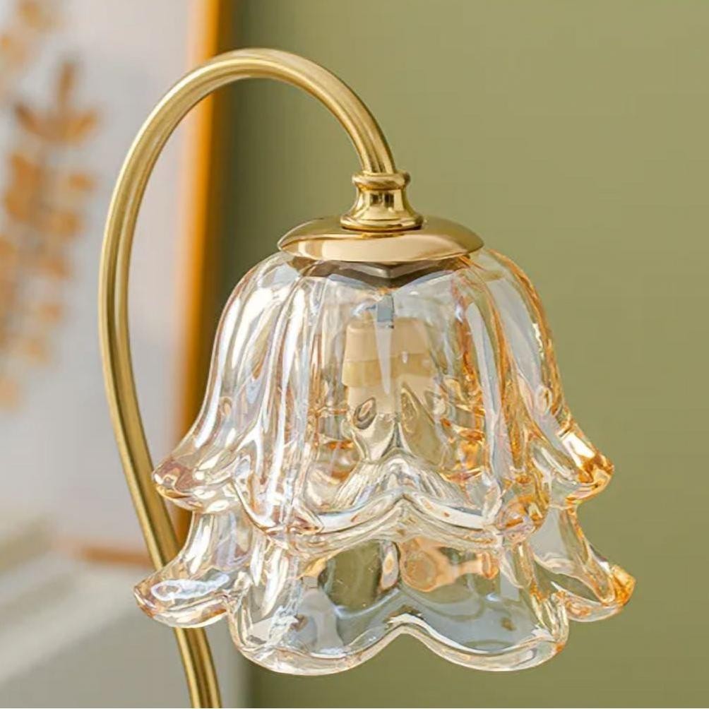 Keya Flower Dimmable Melted Wax Marble Glass Table Lamp