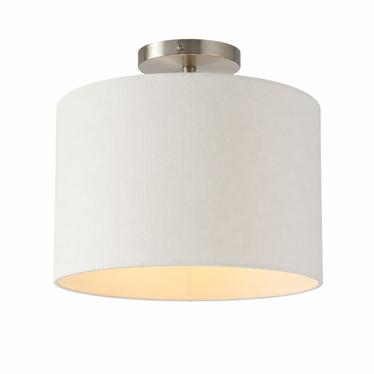 Kaethe Fabric Drum Shade Semi Flush Mount Light