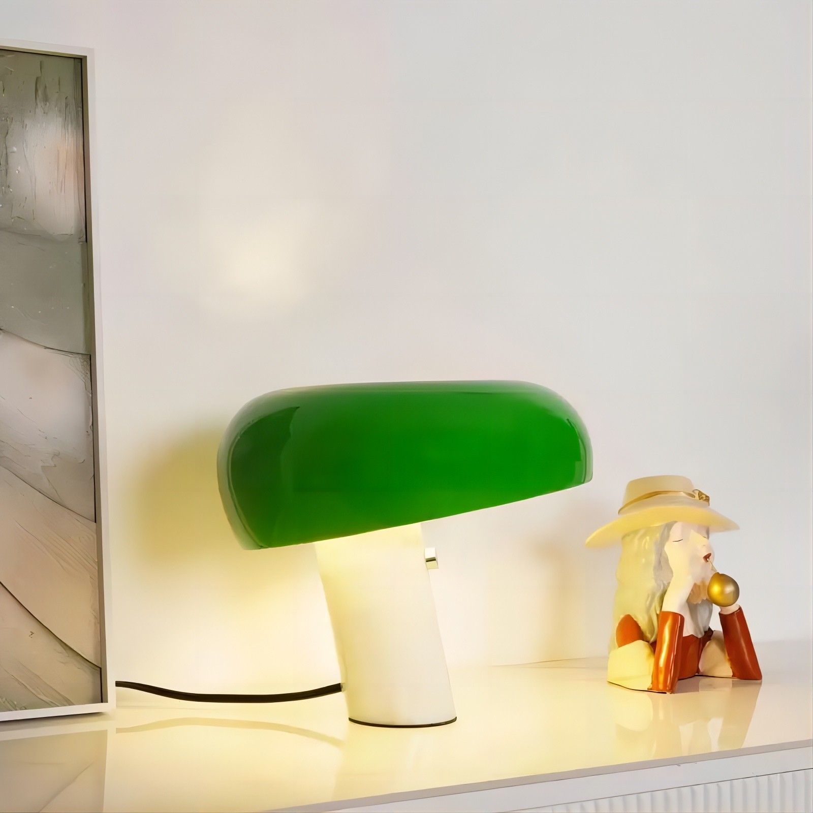 Paula Vintage Table Lamp with Marble Base