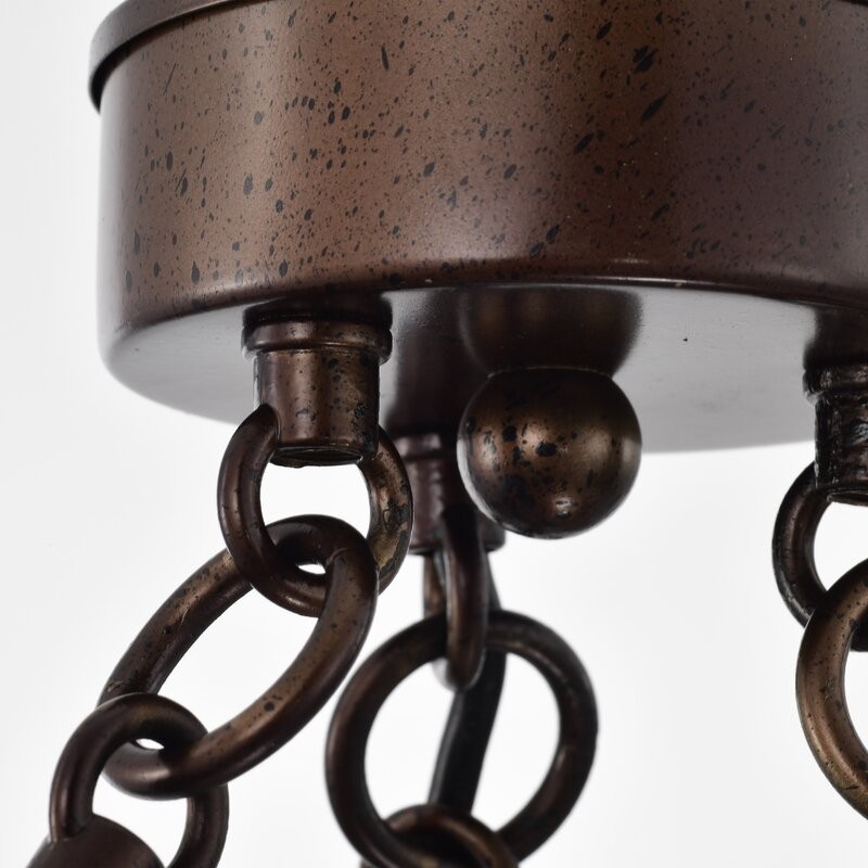 Ezra Vintage Bronze Industrial Pendant Light with Drum Shade