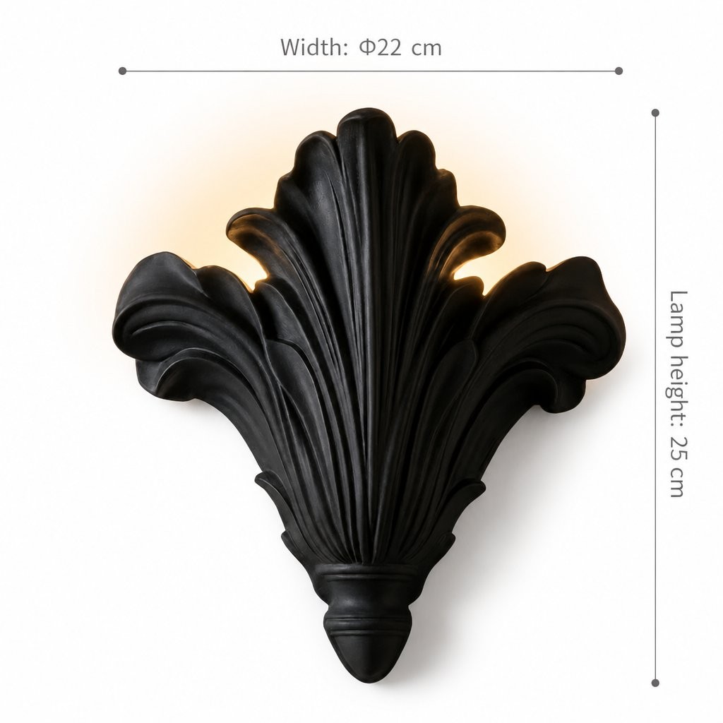 Brinley French Mid-century Resin Scallop Wall Sconce
